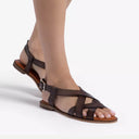 Bitter Chocolate Buttercup Leather Sandal
