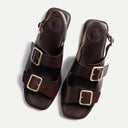 Bitter Chocolate Portobello Leather Sandal