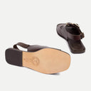 Bitter Chocolate Portobello Leather Sandal
