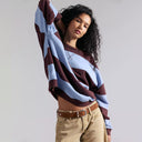 Periwinkle Combo Classic Stripe Wide Crew