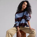 Periwinkle Combo Classic Stripe Wide Crew