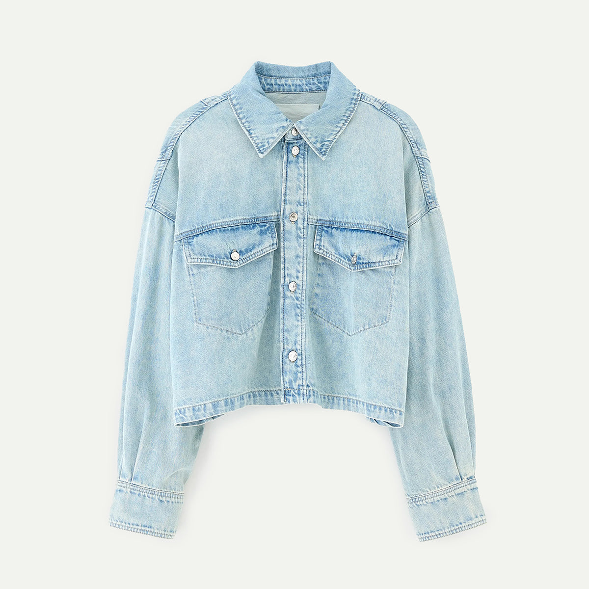 Light Blue Bleach Pery Overshirt