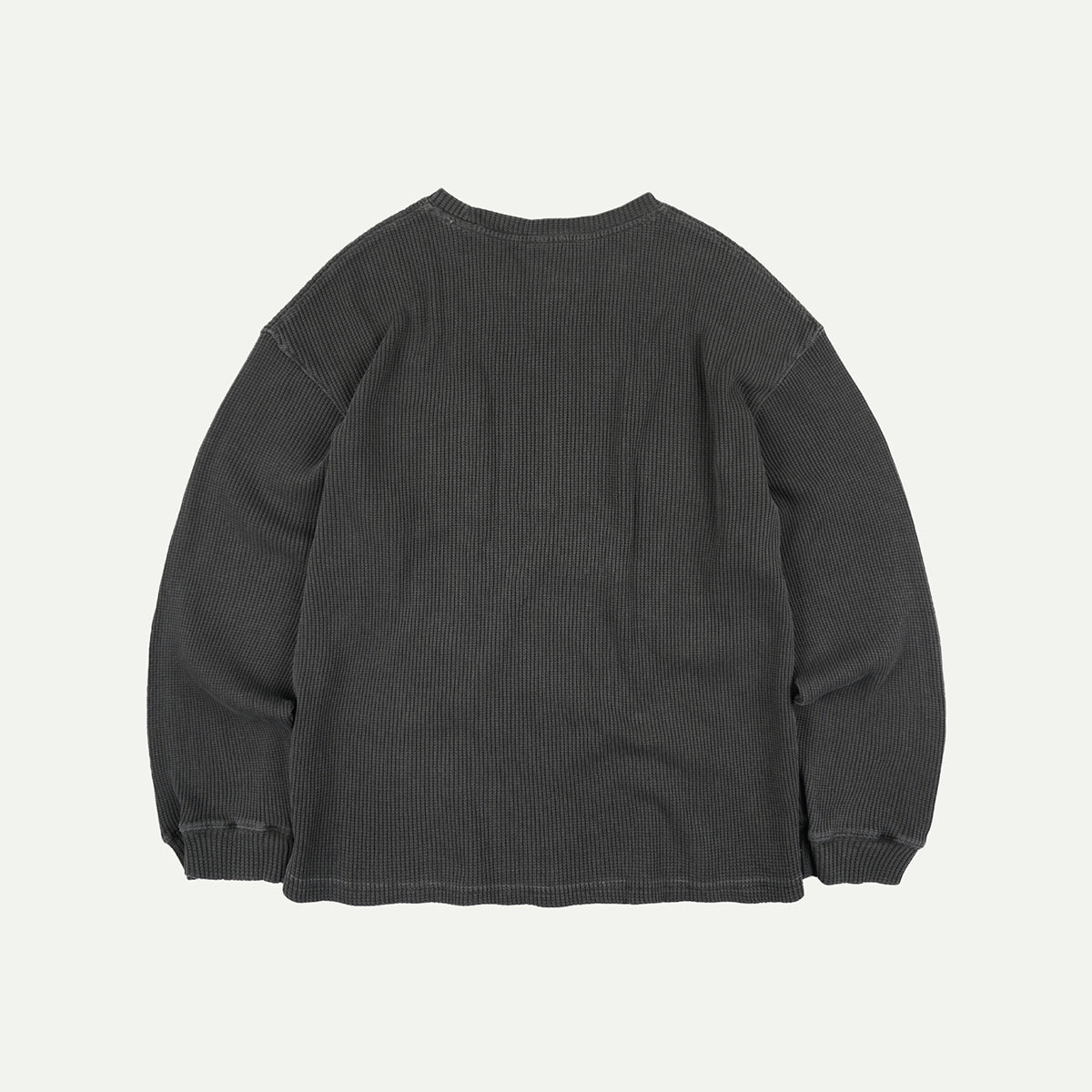 Charcoal Pigment Dyeing Waffle Pocket T-Shirt