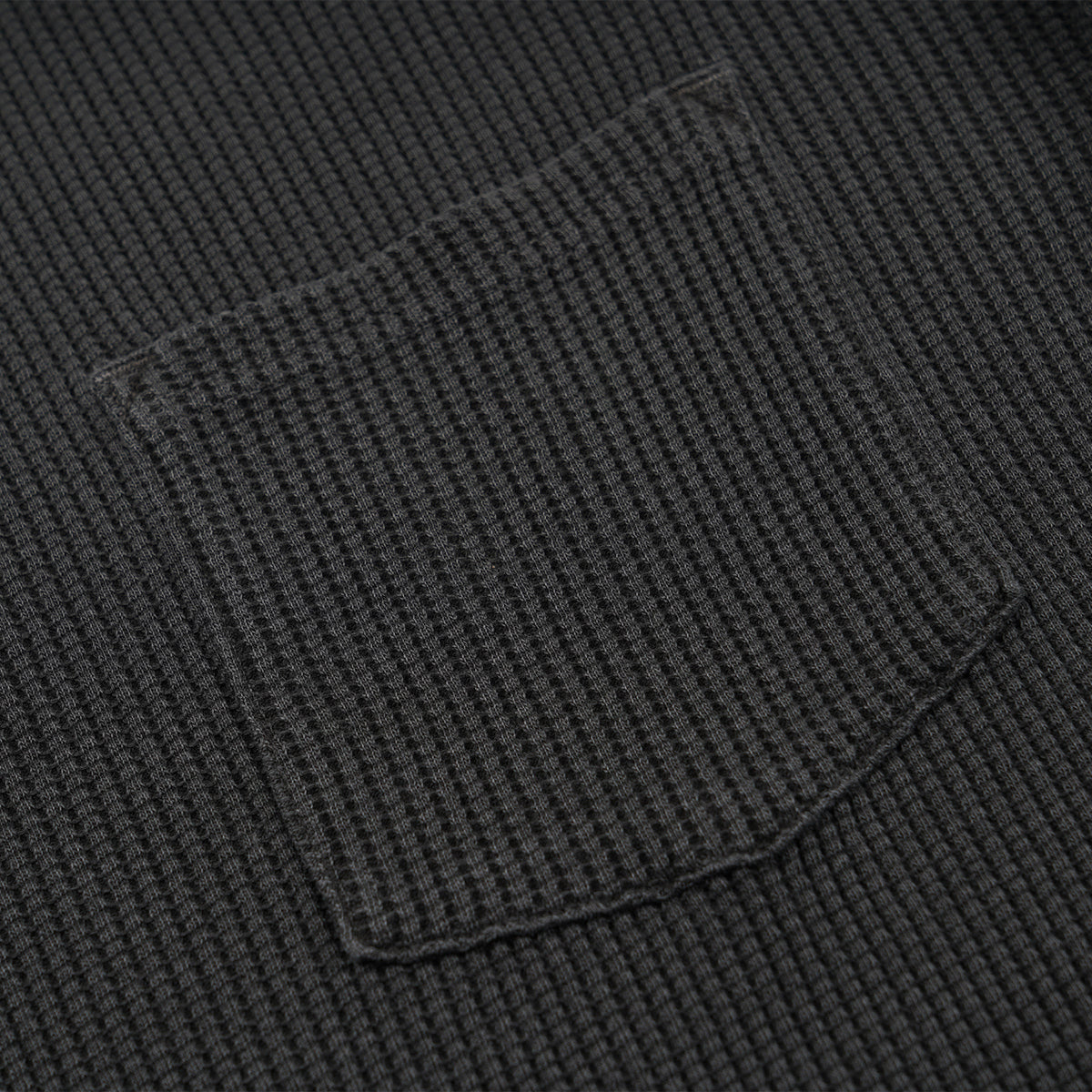 Charcoal Pigment Dyeing Waffle Pocket T-Shirt