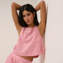 Pink Pinstripe Verity Top