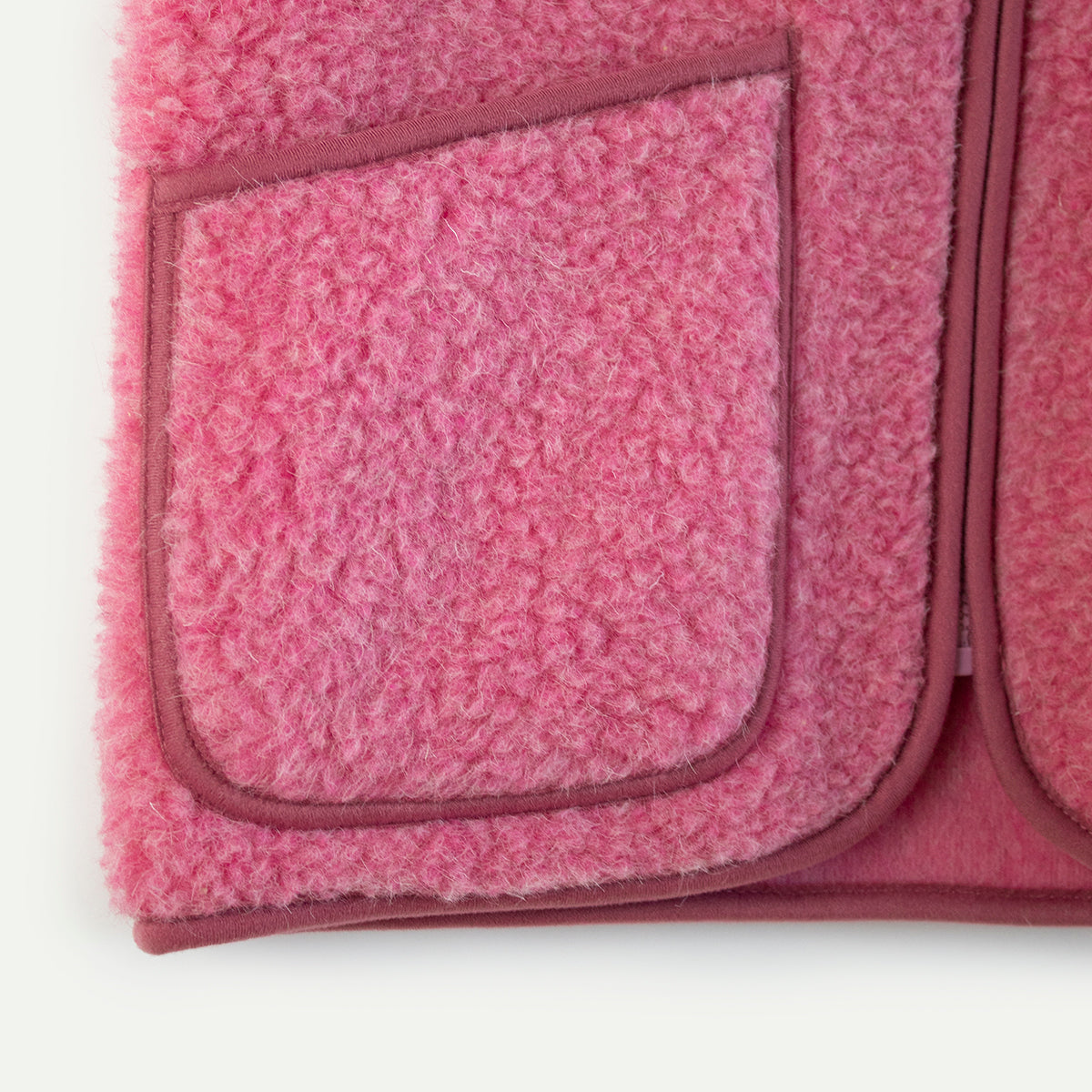 Pink Pepitko Wool Fleece Vest