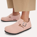 Pink Clay Suede Leather London Sandal