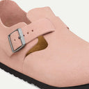 Pink Clay Suede Leather London Sandal