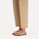 Pink Clay Arizona Suede Leather Sandals