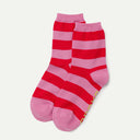 Pink Stripe Crew Sock