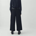 Carbon Black Pleat Front Denim Trousers