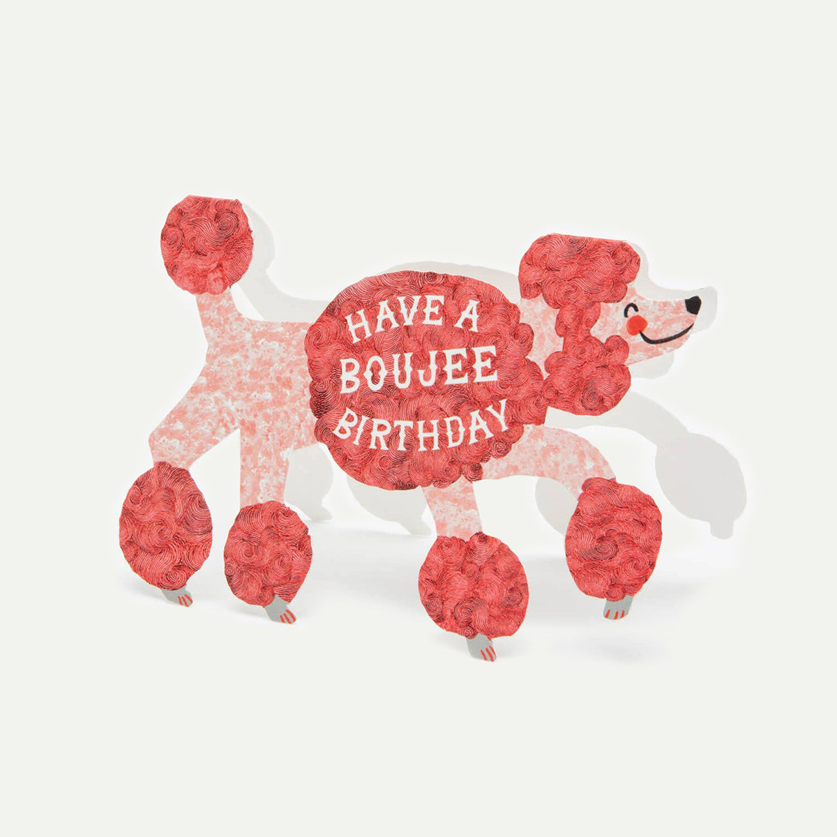 Boujee Birthday Poodle Greeting Card