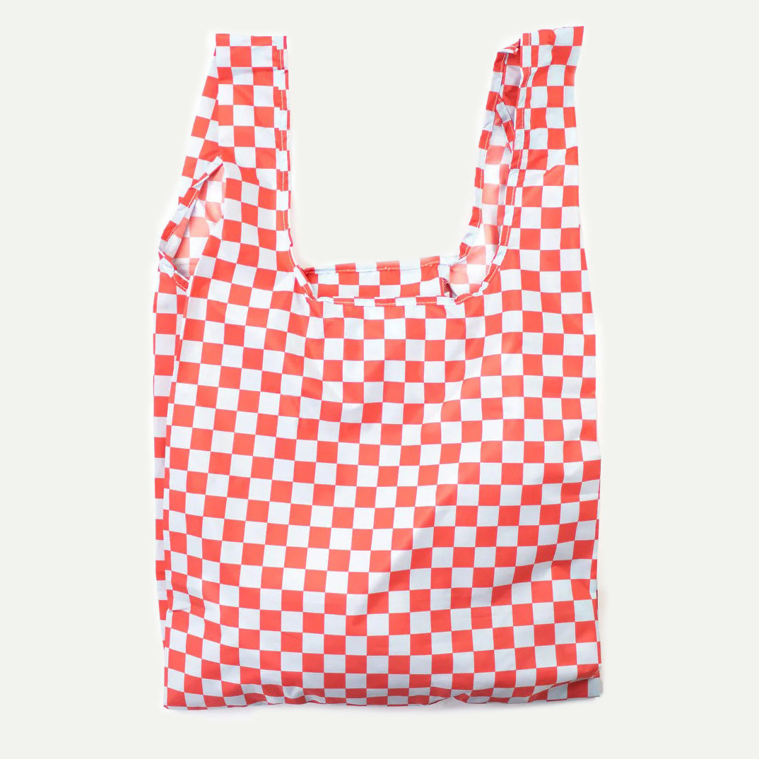 Kind Bag Medium Red & Blue Checkerboard Reusable Bag
