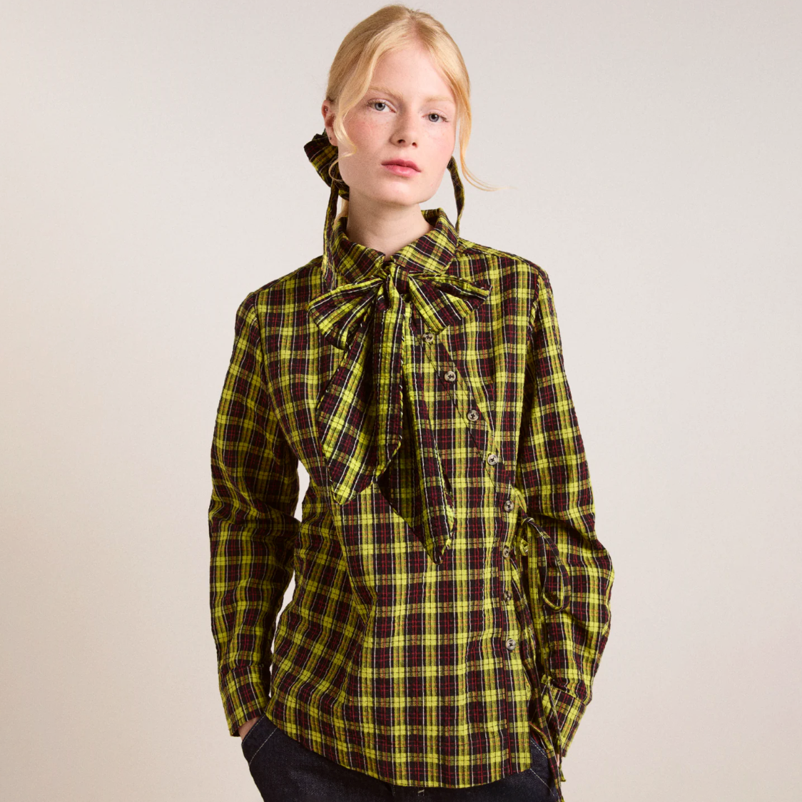 Yellow Tartan Robyn Shirt