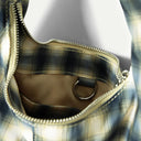 Cardamon Check Roo Tie Bag