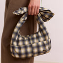 Cardamon Check Roo Tie Bag