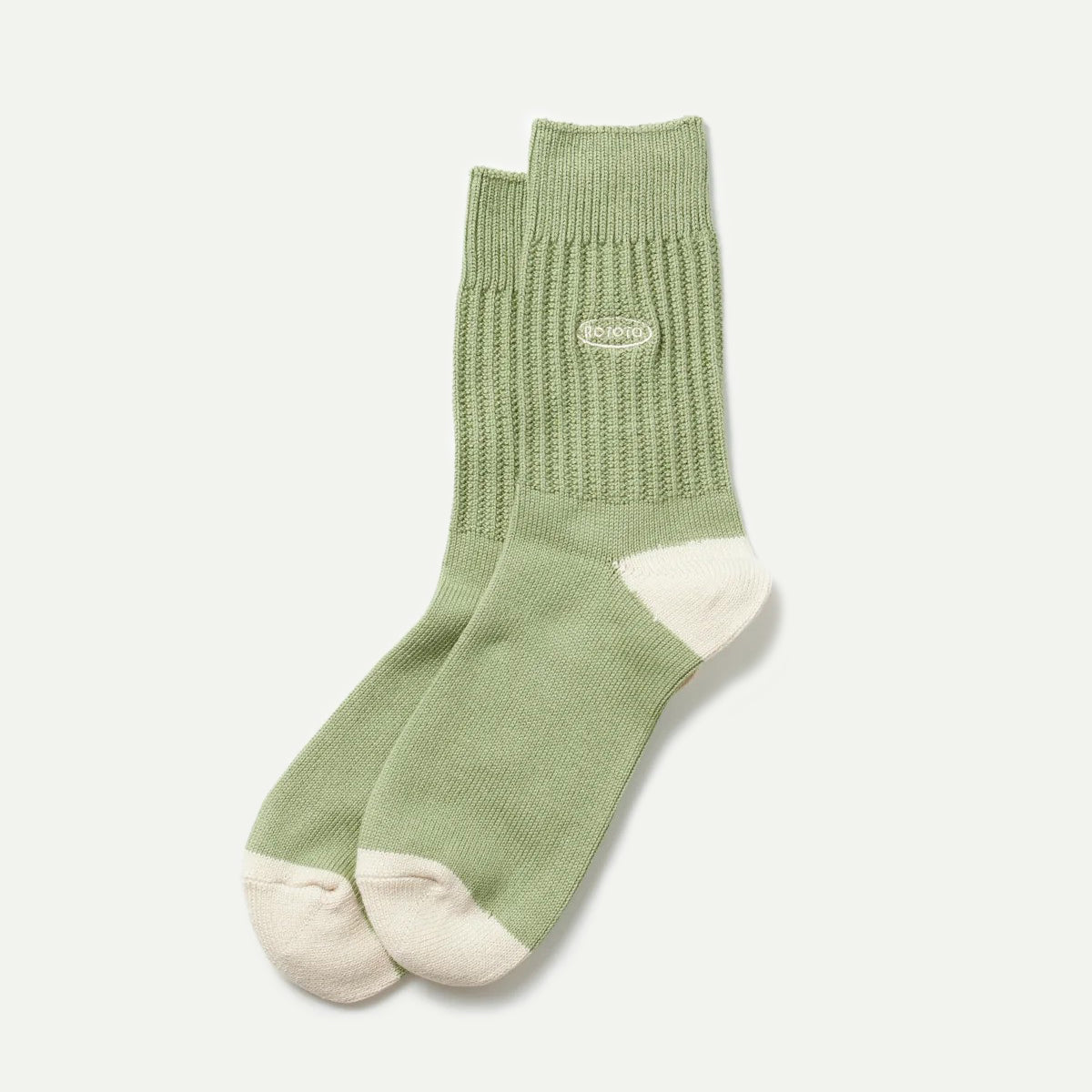 Sage Green Ribbed Crew Sock