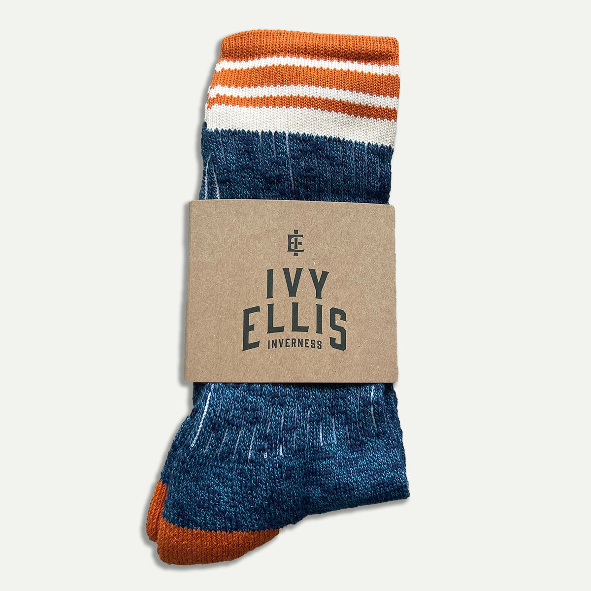 Navy/Orange Sannick Crew Sock