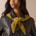 Light Green Wool-Blend Triangle Scarf