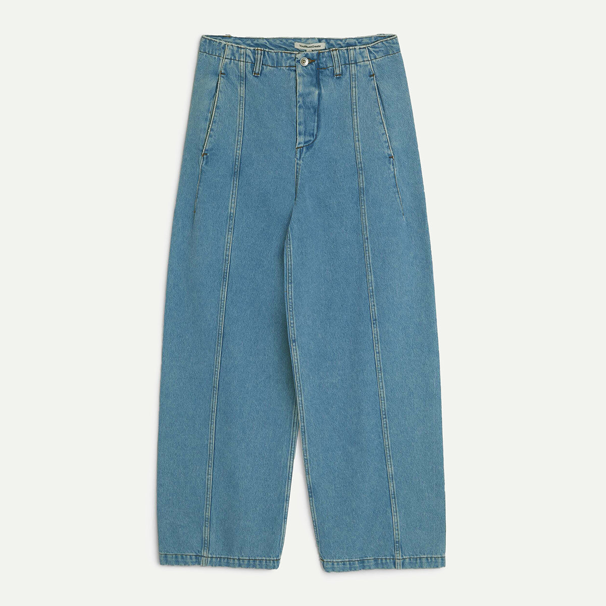 Blue Displaced Seam Jean