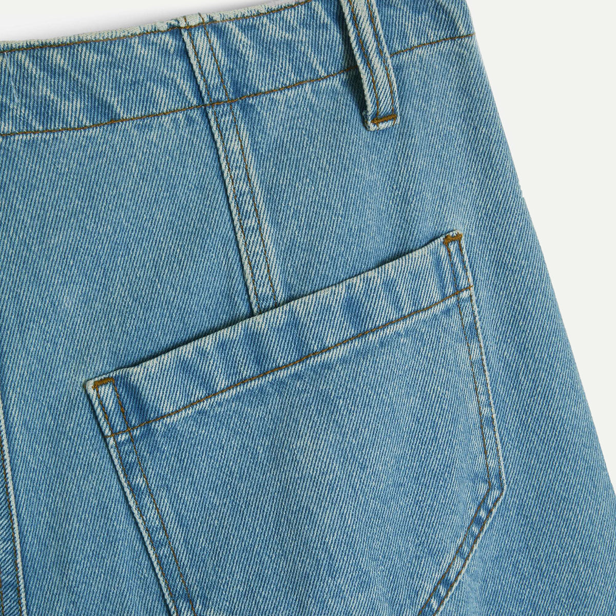Blue Displaced Seam Jean