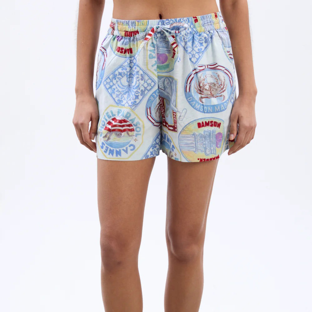 Holiday Print Pull On Short
