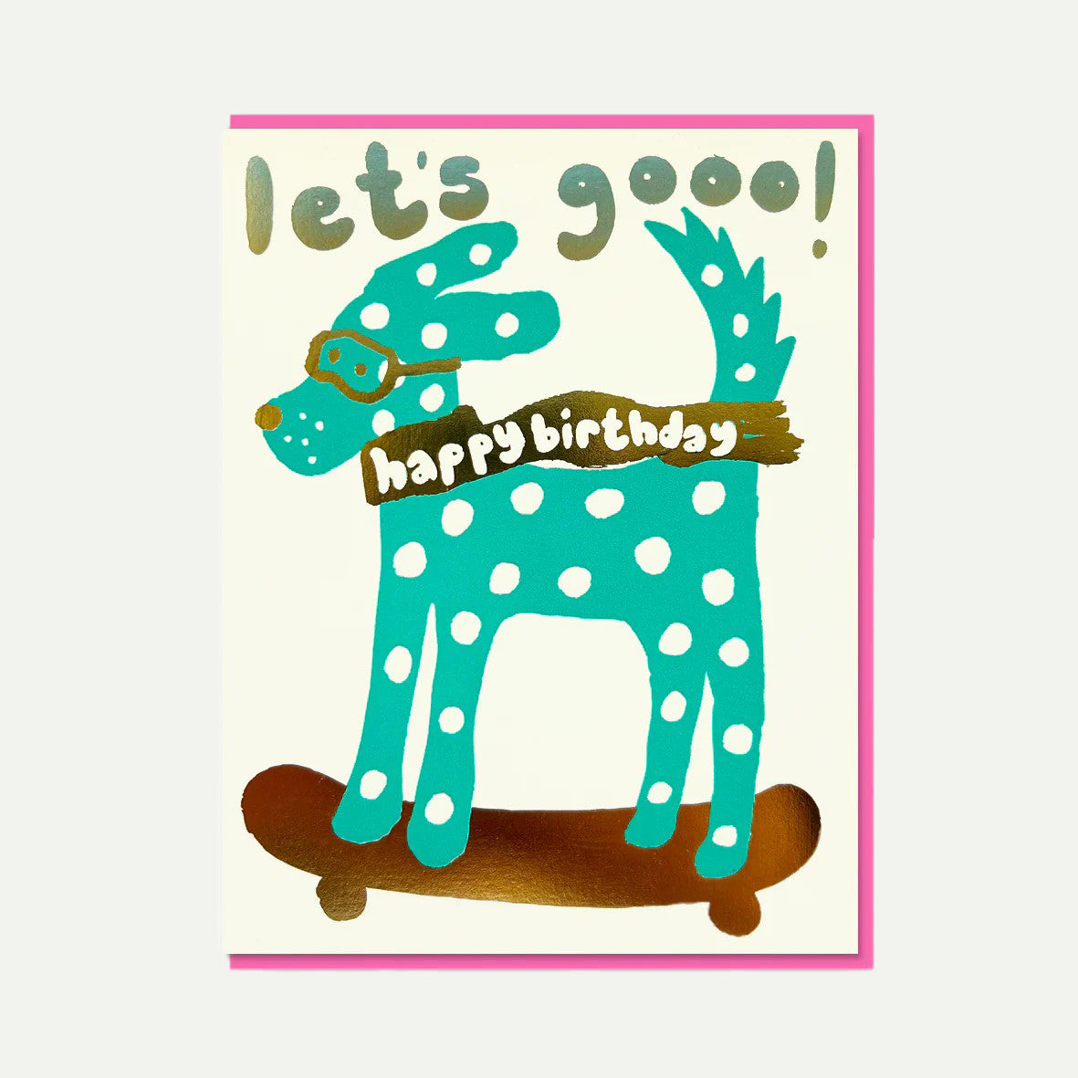 Skate Dog Greeting Card