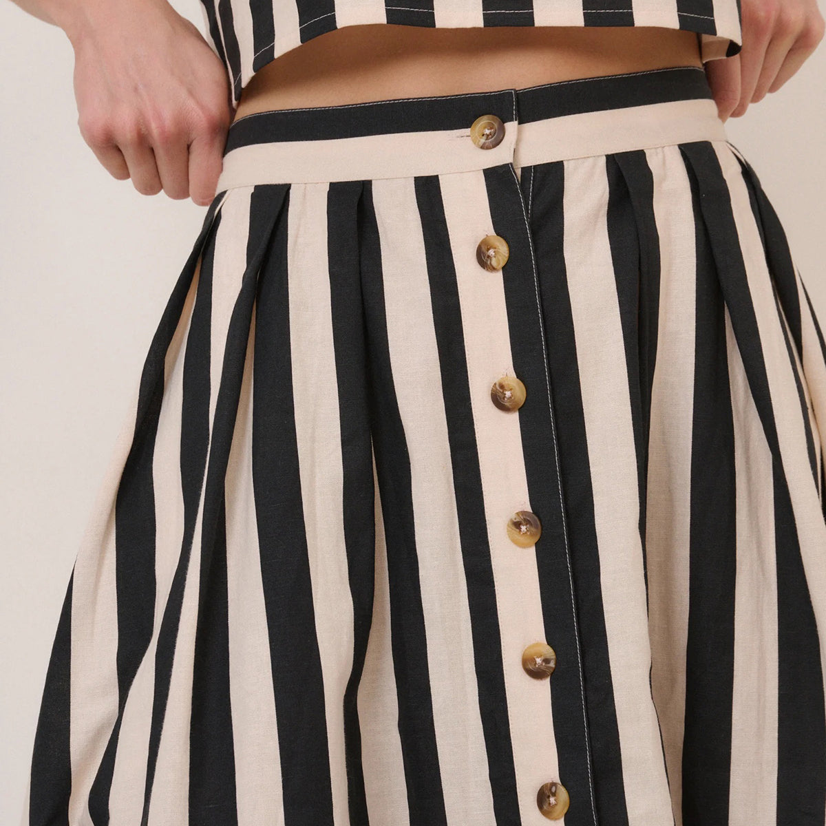 Multi Button Through Midaxi Skirt