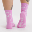 Pink Happy Crew Sock