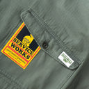 Olive Herringbone Pigment Dye Smock 2.0