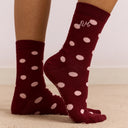 Pink/Burg Spot 2 Pack Socks