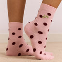 Pink/Burg Spot 2 Pack Socks