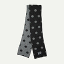 Grey Spot Merino Wool Reversible Scarf