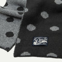 Grey Spot Merino Wool Reversible Scarf