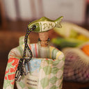 Green Ceramic Fish Bottle Stop