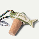 Green Ceramic Fish Bottle Stop