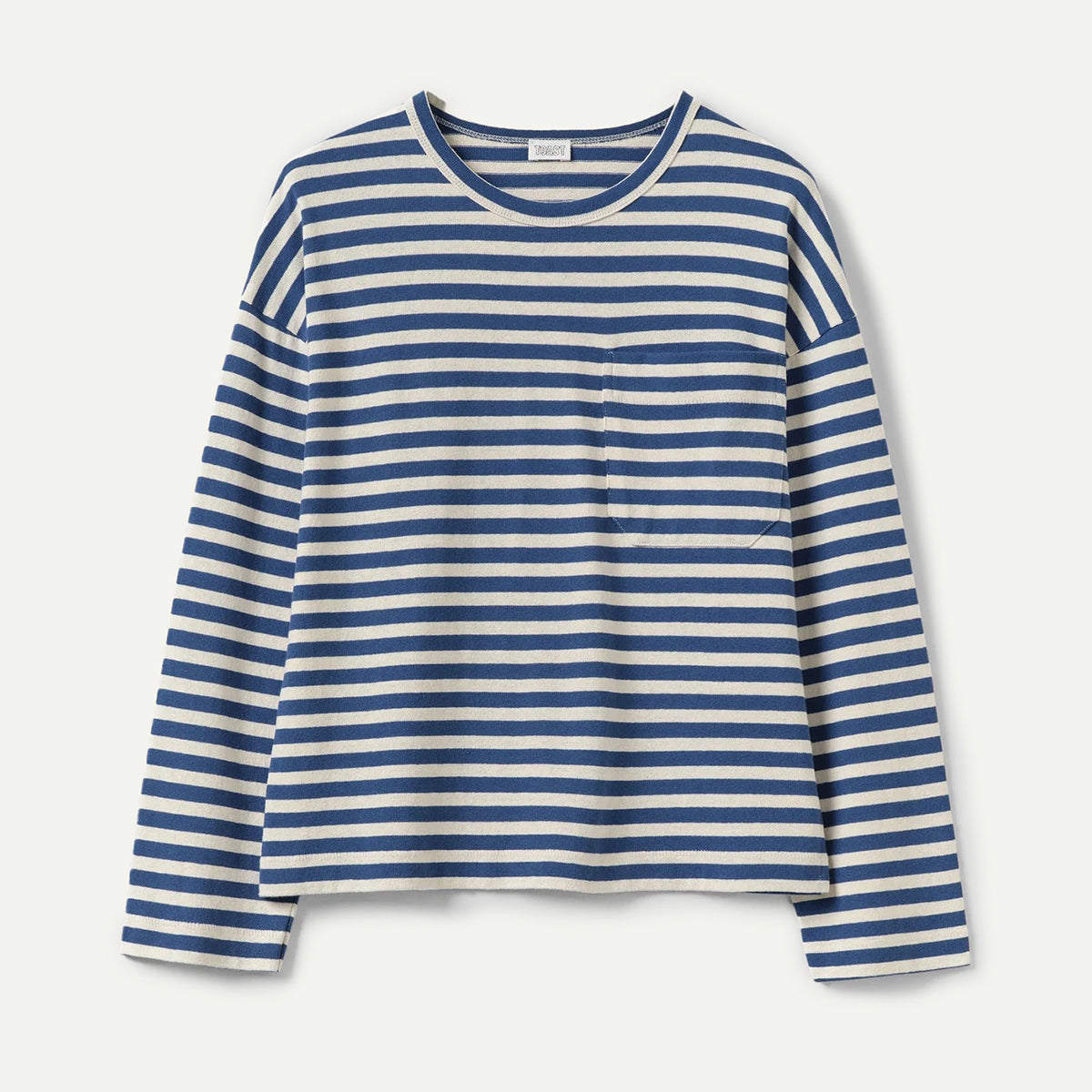 Delft/Ecru Bold Stripe Boxy T-Shirt