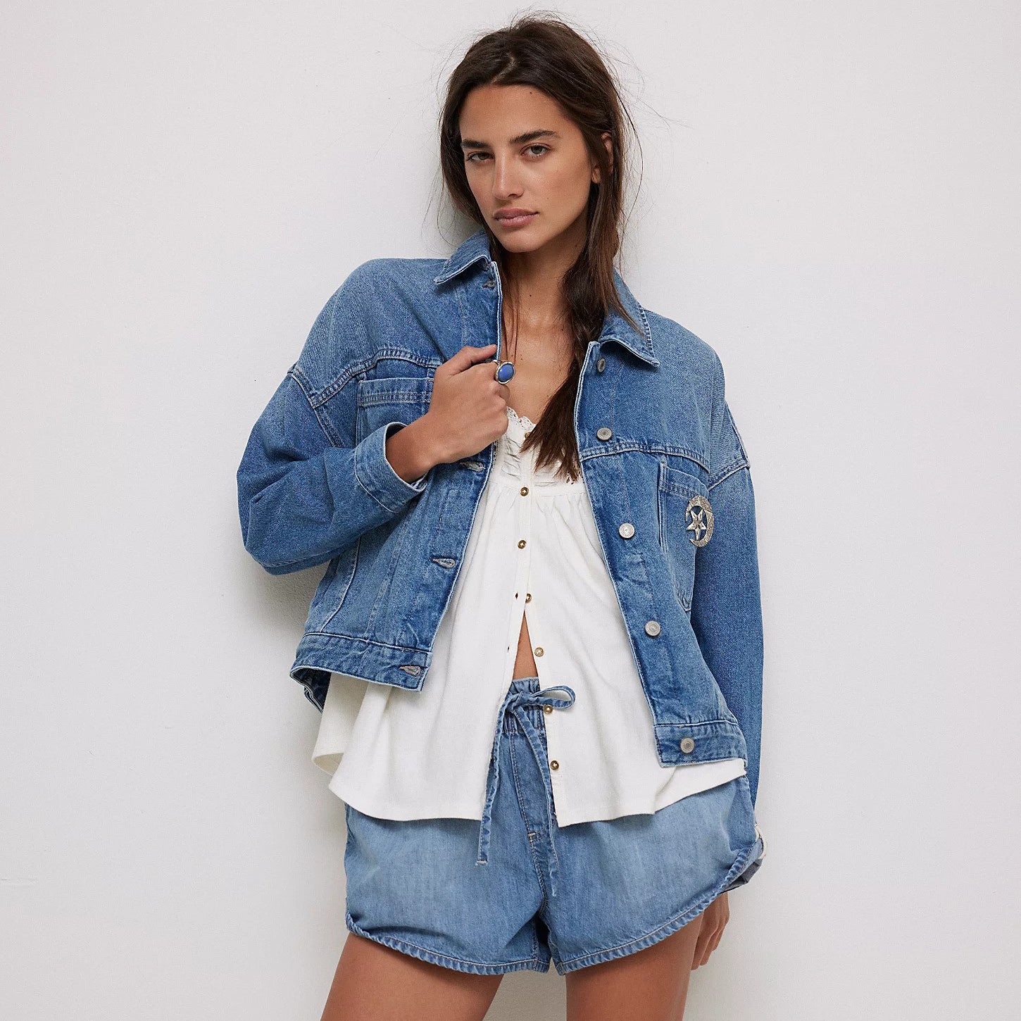 Cowboy Romance Opal Swing Denim Jacket