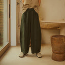 Dark Forest Basic Linen Trouser