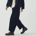 Dark Navy Twisted Seam Cord Trousers