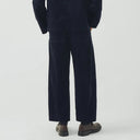 Dark Navy Twisted Seam Cord Trousers
