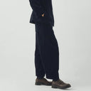 Dark Navy Twisted Seam Cord Trousers