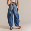 Blue Good Luck Barrel Jean