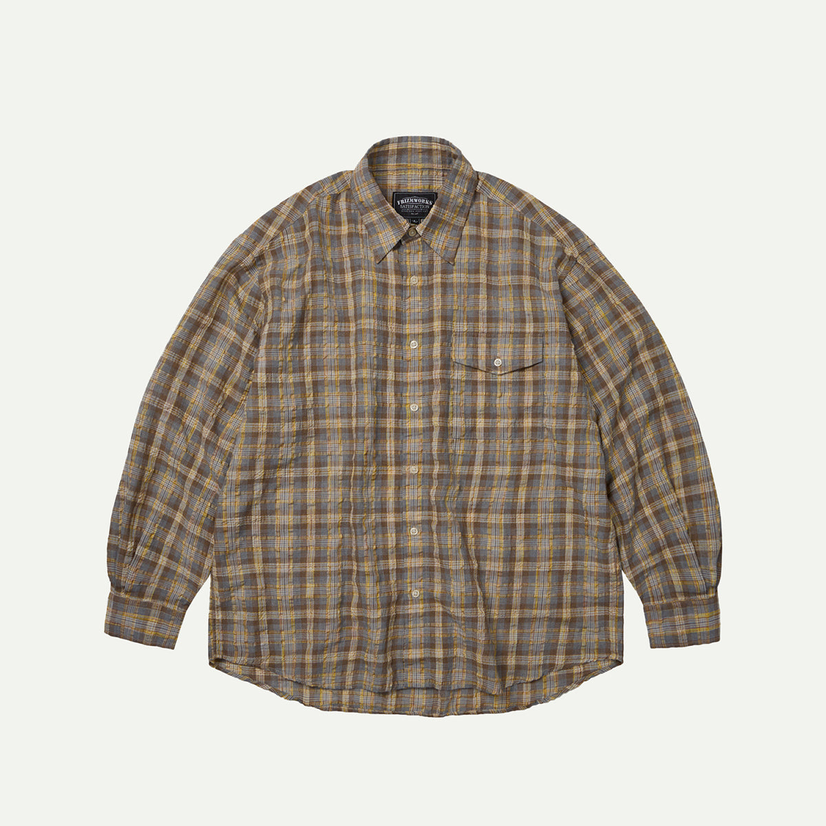Yellow Uneven Check Shirt