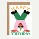 Happy Birthday Handstand Greetings Card