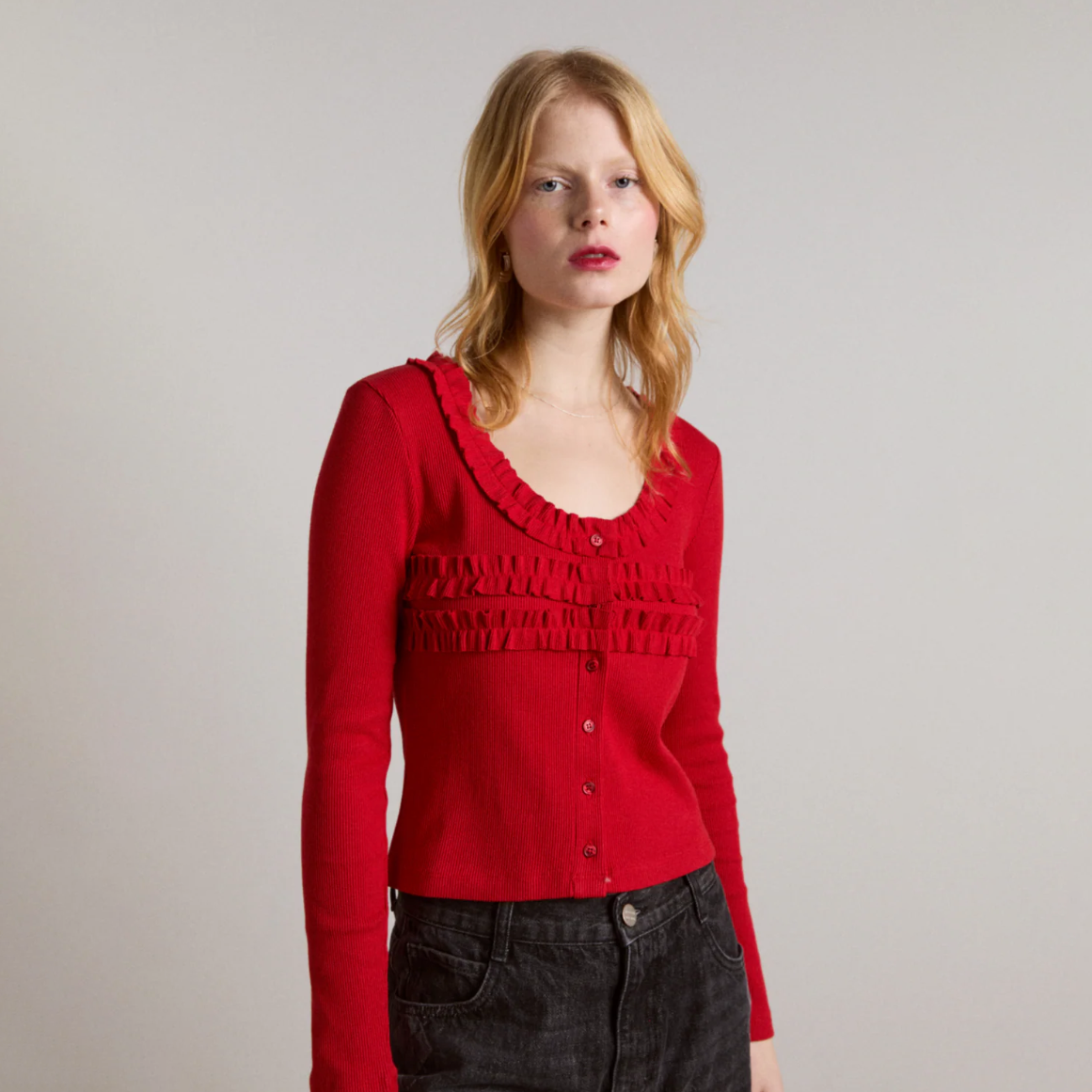 Red Cherry Varsha Cardigan