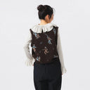 Brown Jacquard Knit Vest