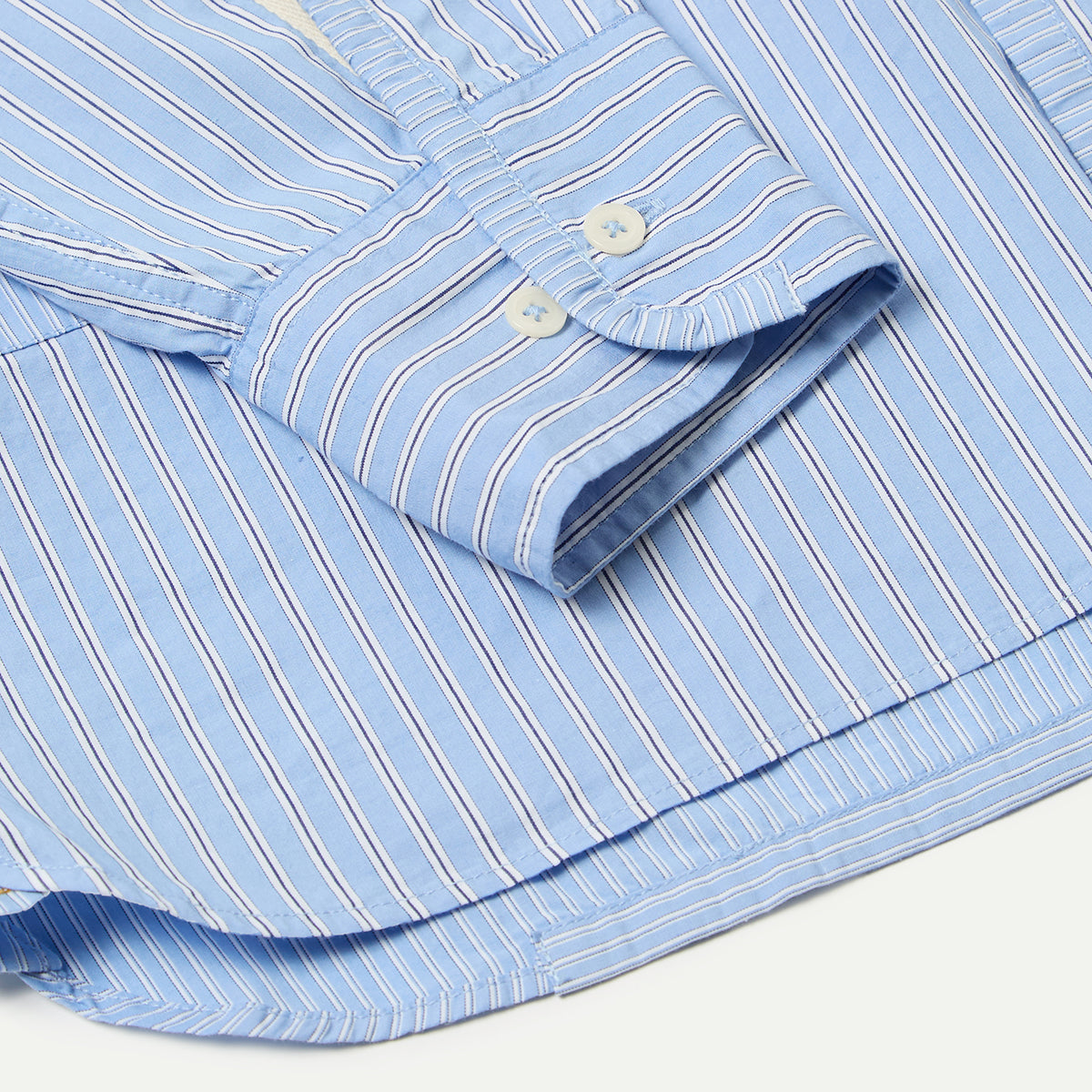 Blue Vila Stripes Patched Shirt