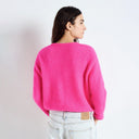 Fluorescent Rose Chine Vitow Cardigan