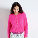 Fluorescent Rose Chine Vitow Cardigan